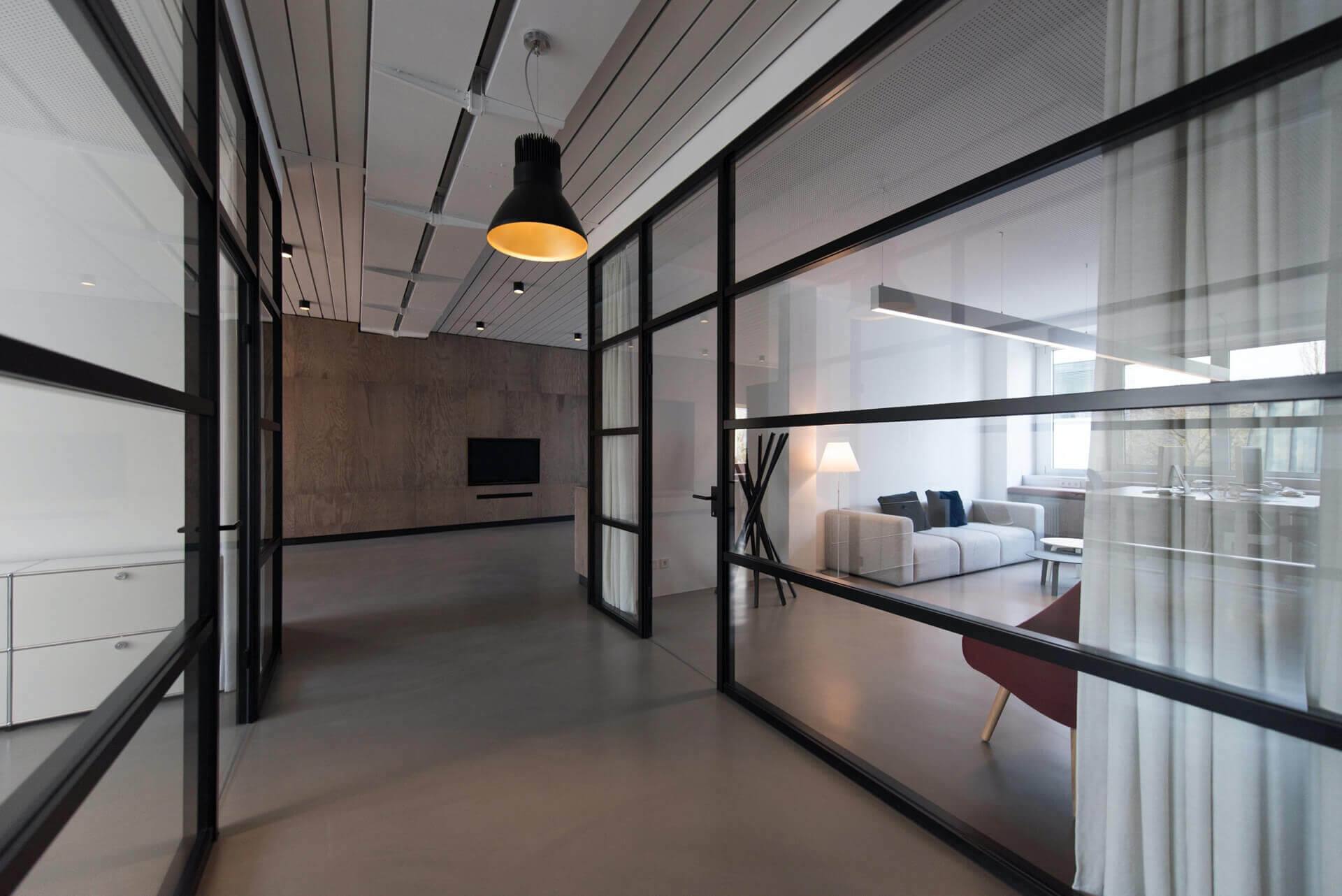 Office meeting room with sofa