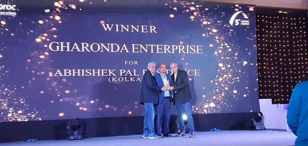 Gharonda interior winning the Enterprise award in 2019