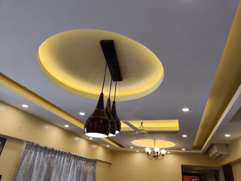 Fancy False ceiling work done by Gharonda in Kolkata