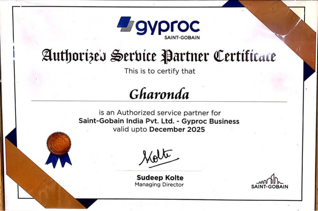 Gharonda Authorized Service Partner Saint Gobain Gyproc